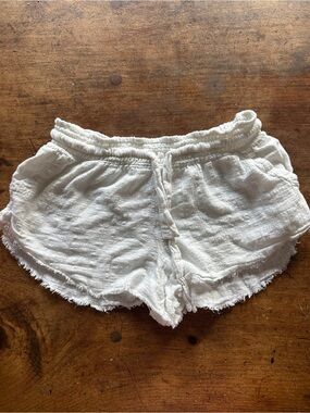 White Linen Ripcurl Shorts